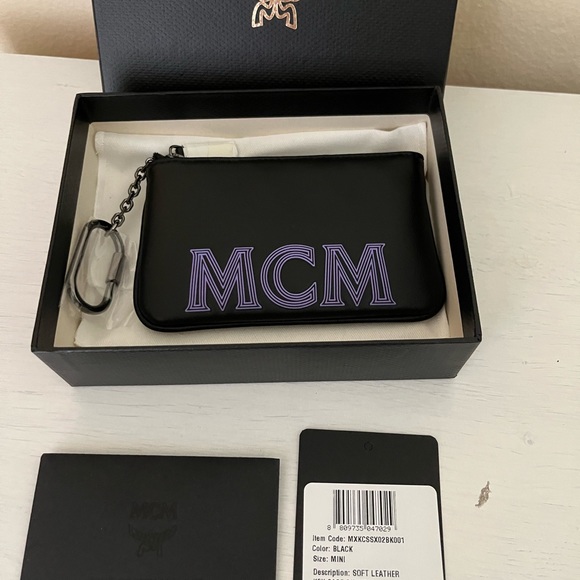 NWT MCM Monogram Spanish Napa Leather Key Pouch - Picture 9 of 9